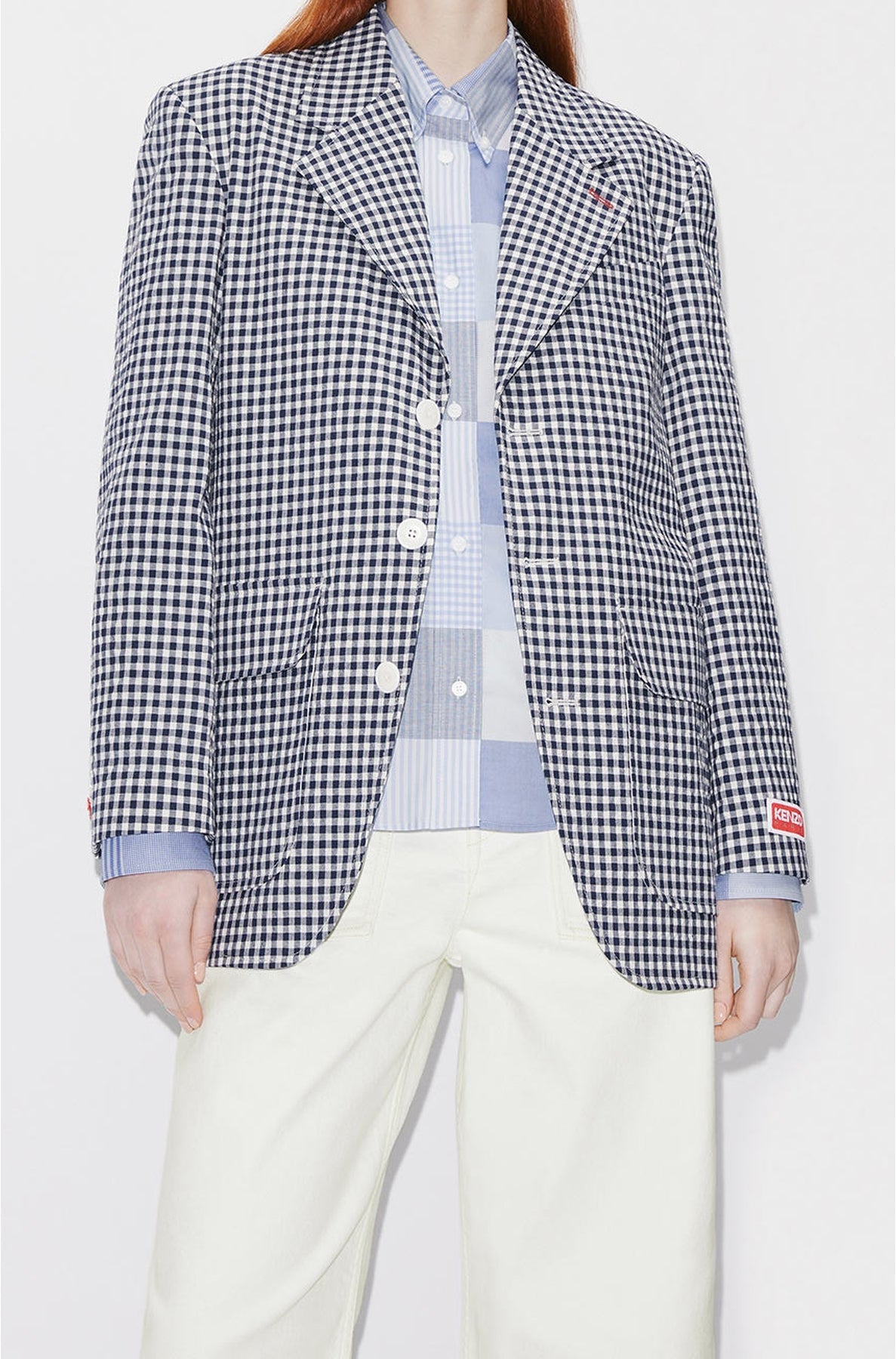 Blazer oversize vichy - Midnight Blue