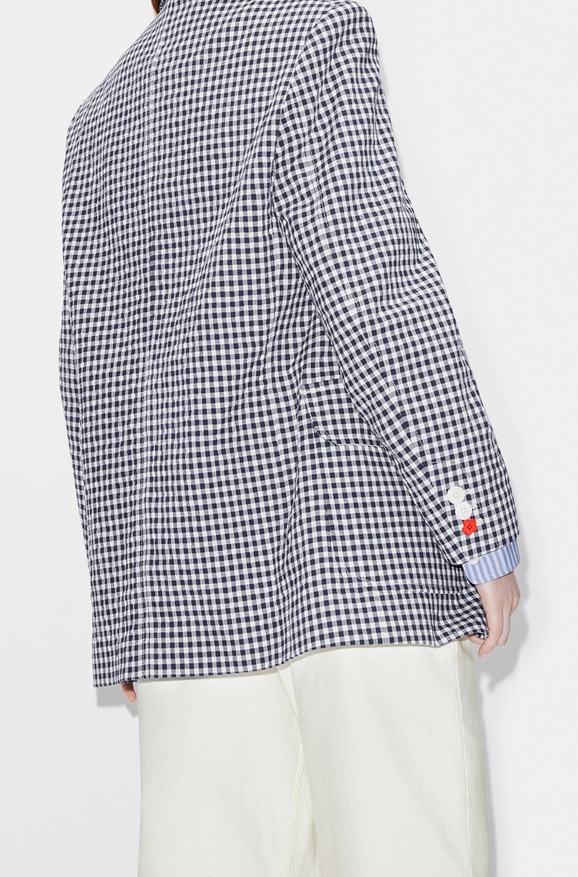 Blazer oversize vichy - Midnight Blue