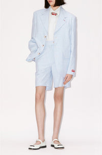 Blazer oversize en lin - Sky Blue