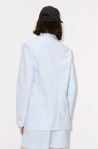 Blazer oversize en lin - Sky Blue