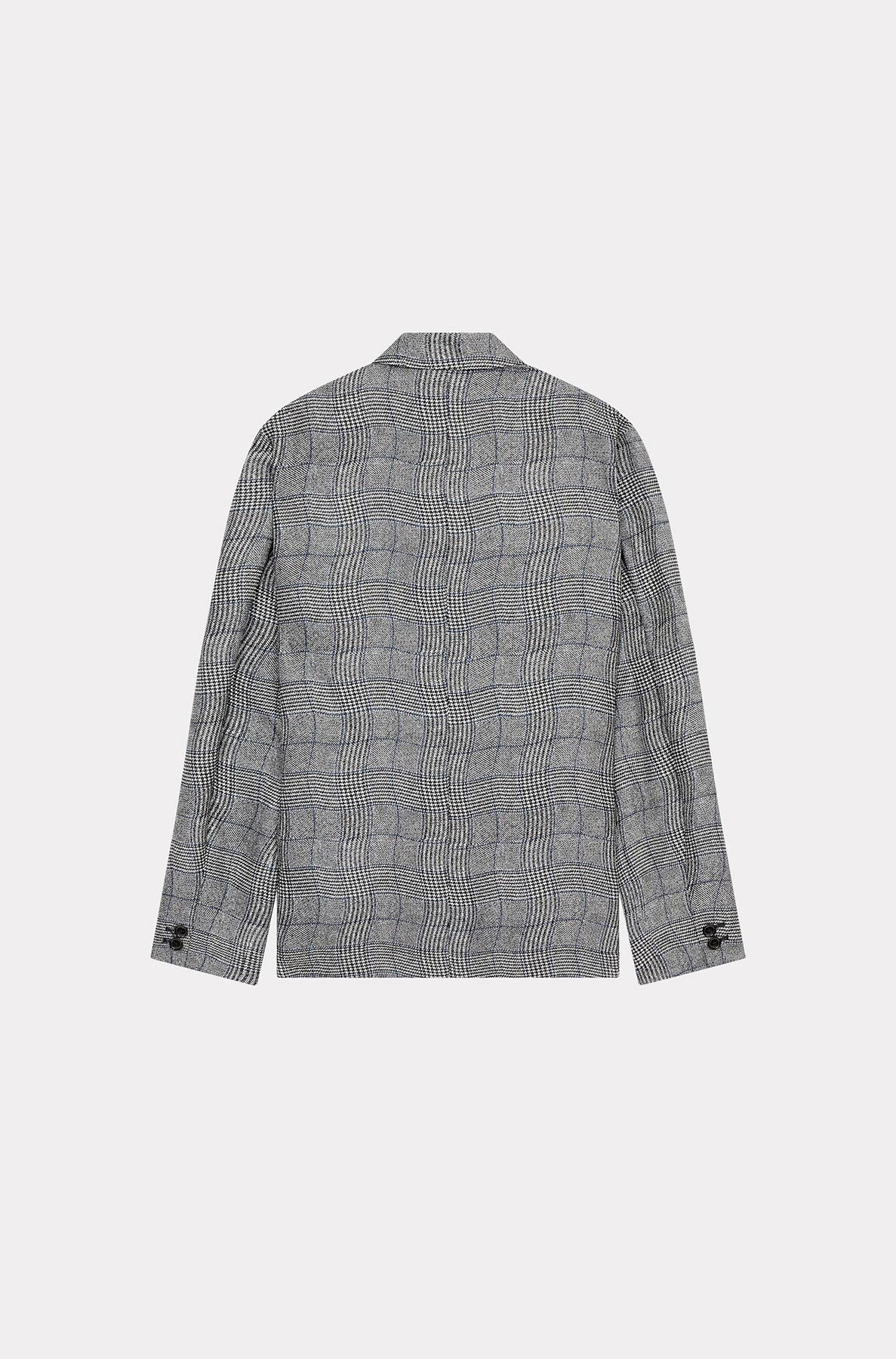 Wavy Check oversize blazer - Black