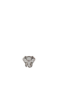 Bague réglable en forme d"éléphant en laiton - Middle Grey