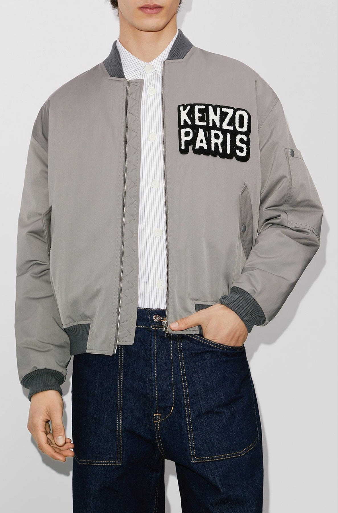 Kenzo Elephant Bomber - Middle Grey