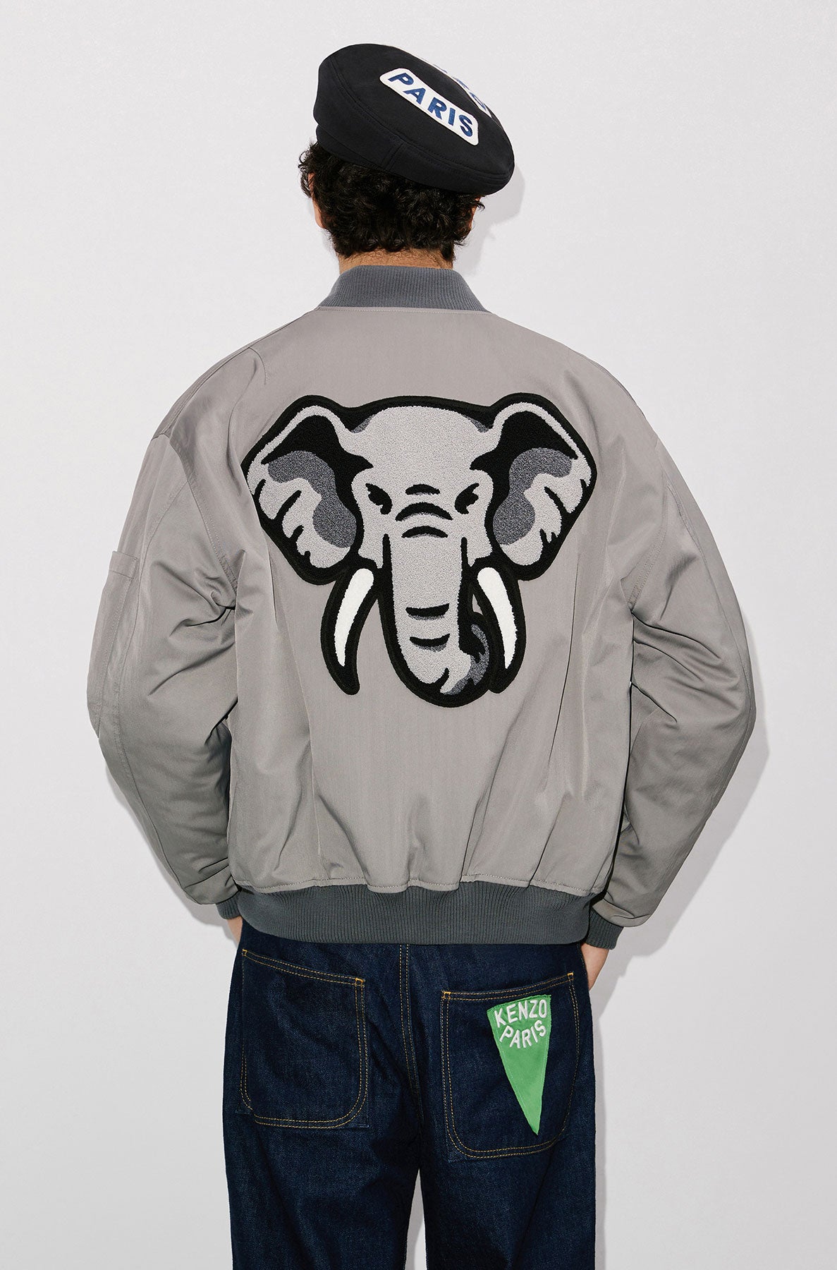 Kenzo Elephant Bomber - Middle Grey