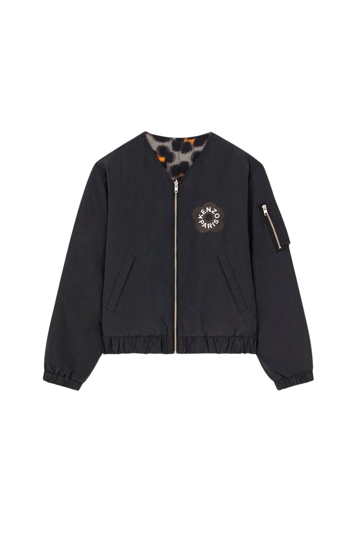 Bomber réversible Hana Leopard - Black