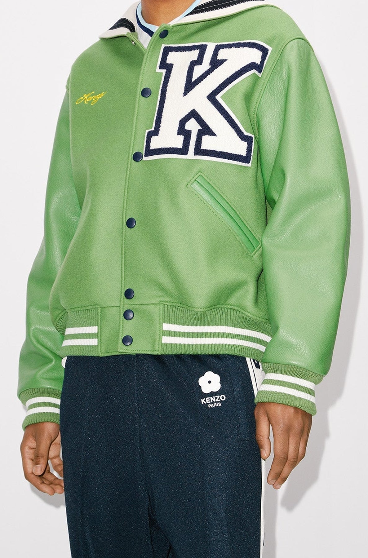 Veste Sailor Varsity en laine - Grass Green