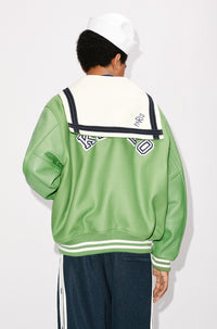 Veste Sailor Varsity en laine - Grass Green