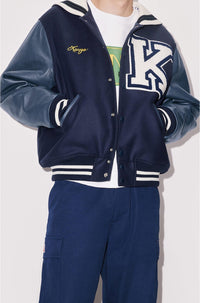 Blouson Sailor Varsity en laine - Midnight Blue