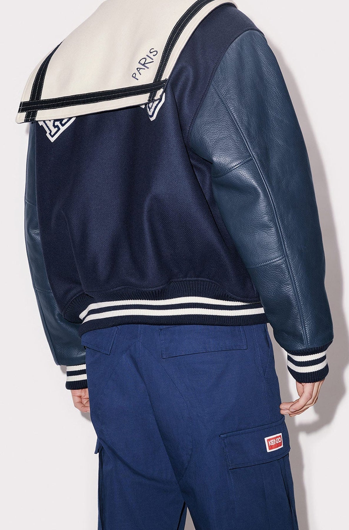 Blouson Sailor Varsity en laine - Midnight Blue