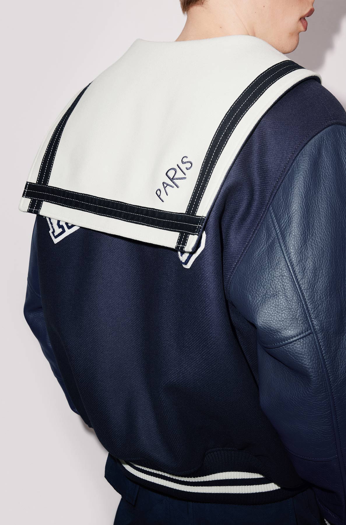 Blouson Sailor Varsity en laine - Midnight Blue
