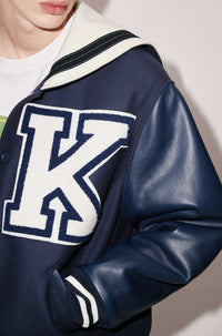 Blouson Sailor Varsity en laine - Midnight Blue