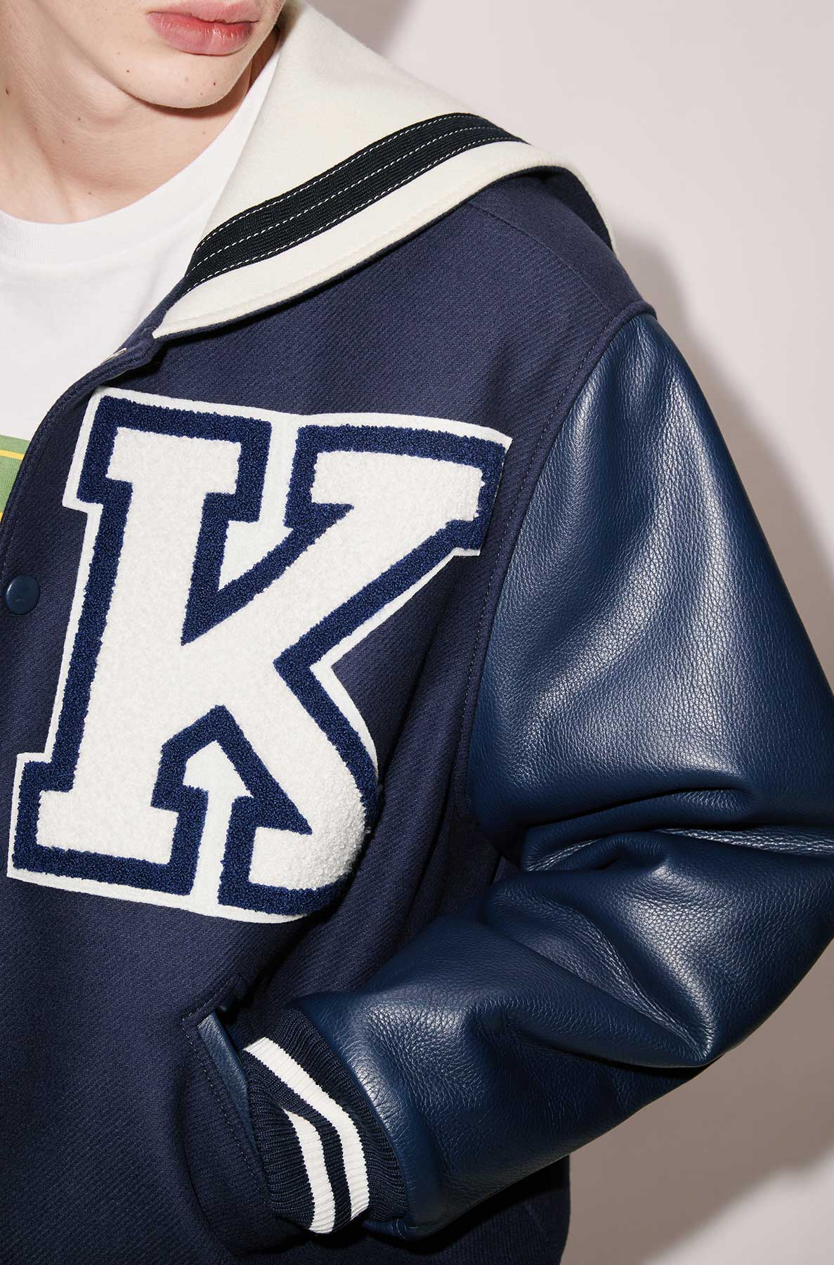Blouson Sailor Varsity en laine - Midnight Blue