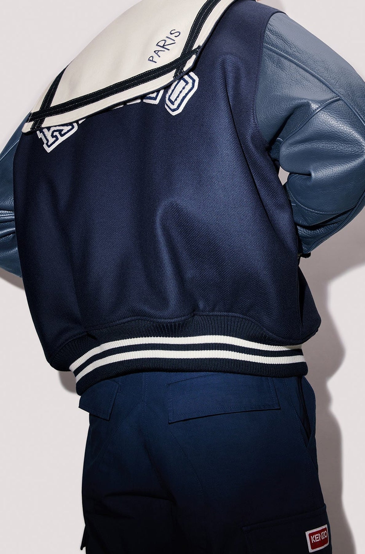 Blouson Sailor Varsity en laine - Midnight Blue