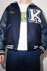 Blouson Sailor Varsity en laine - Midnight Blue