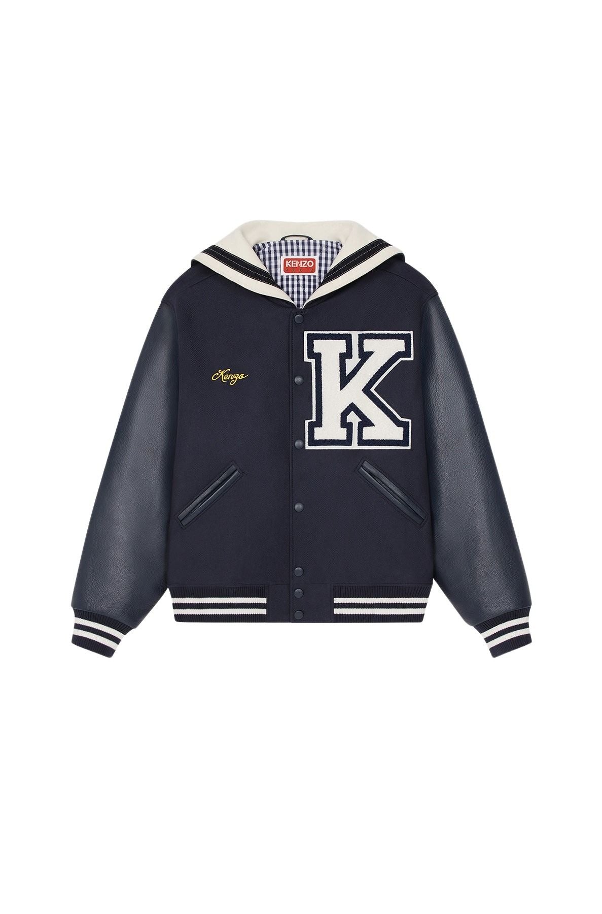 Blouson Sailor Varsity en laine - Midnight Blue