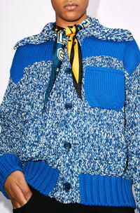 Cardigan Fisherman - Midnight Blue