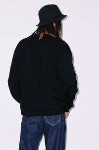 Cardigan Boke Flower en laine - Black
