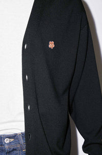 Cardigan Boke Flower en laine - Black