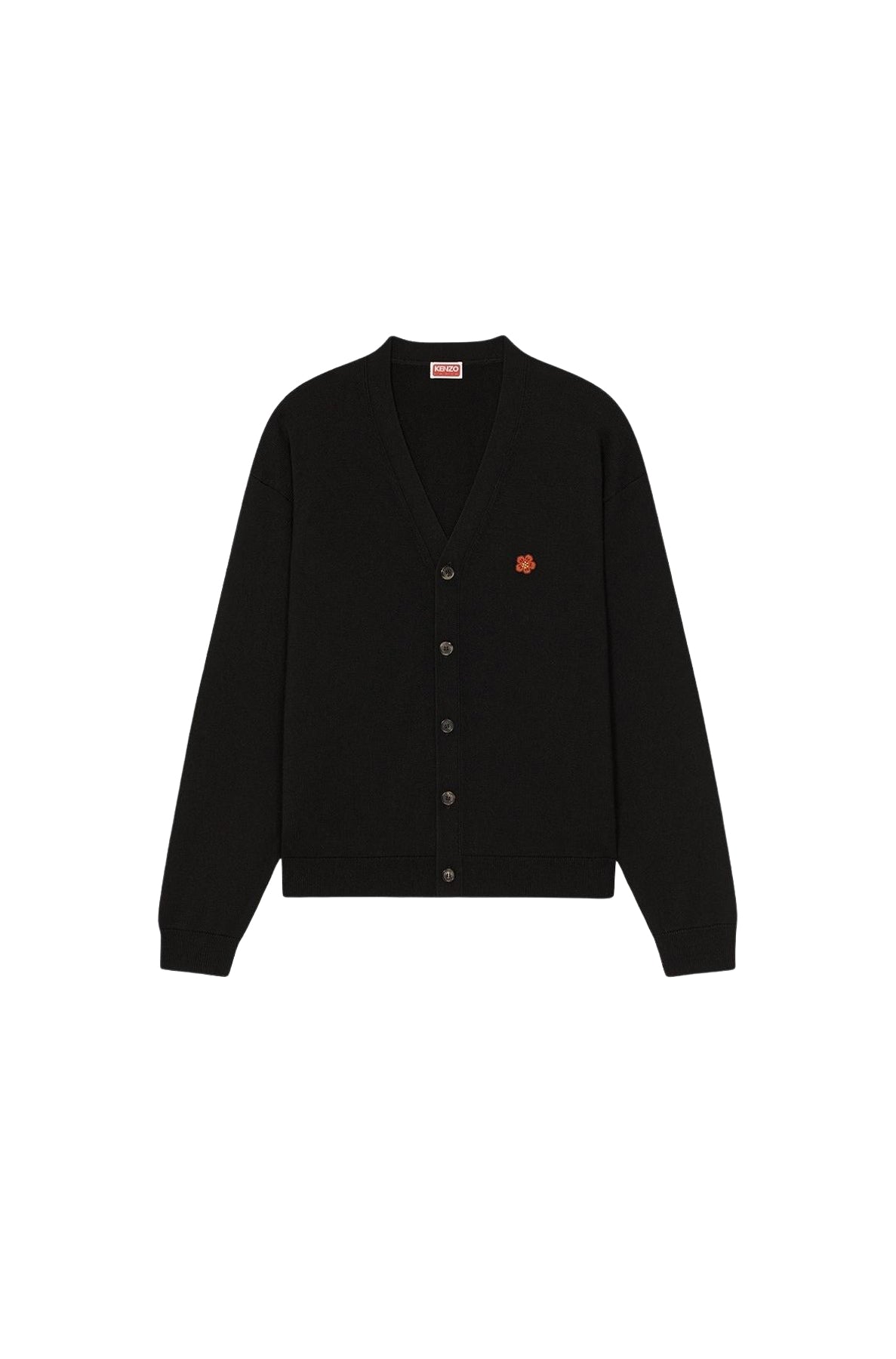 Cardigan Boke Flower en laine - Black