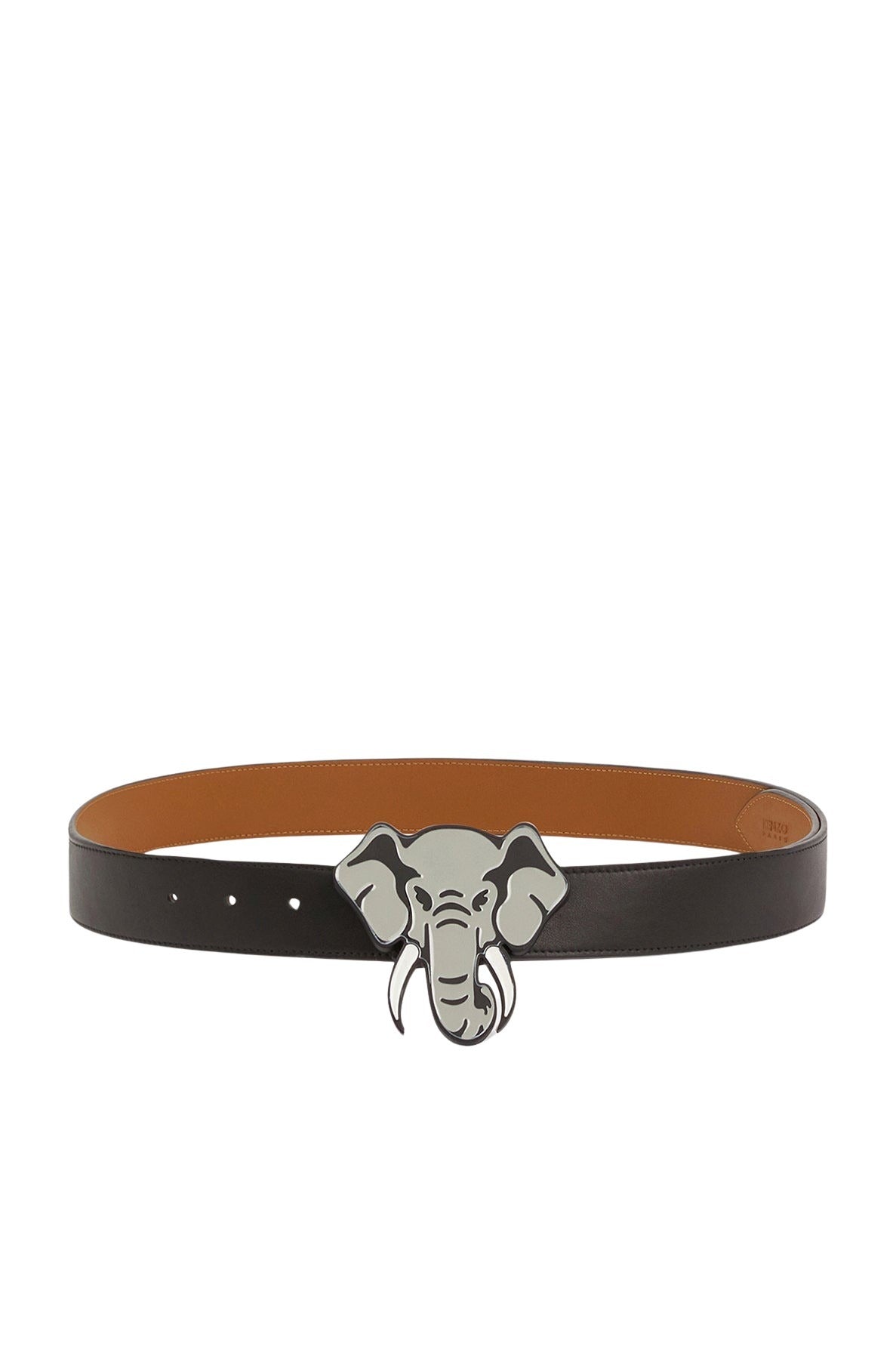 Grande ceinture réversible en cuir - Black