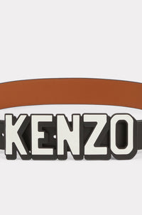 Ceinture large réversible Kenzo Paris en cuir - Black