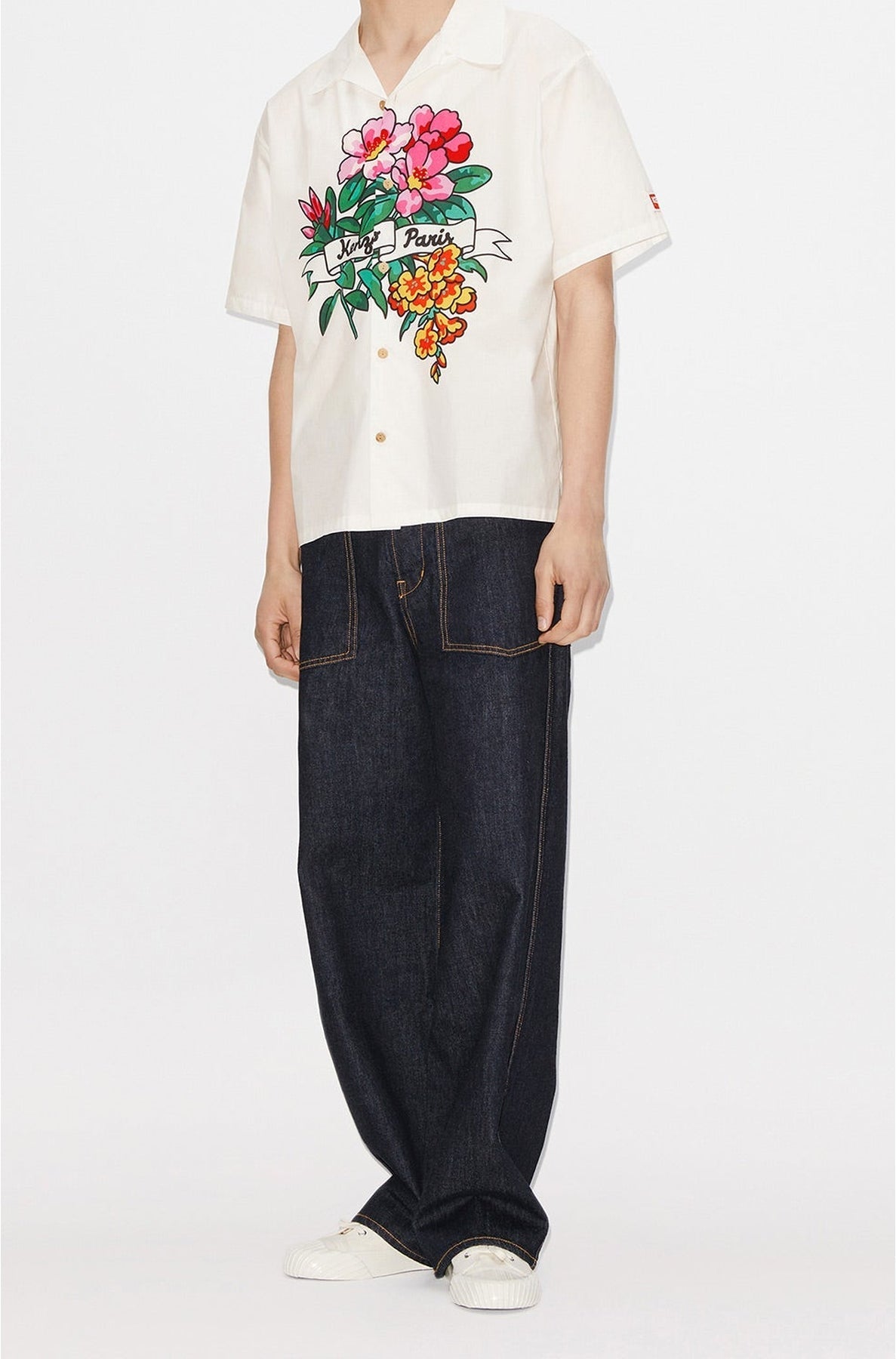 Chemise hawaïenne Aloha Flower Tattoo - Off White