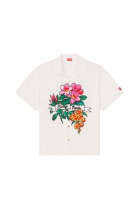 Chemise hawaïenne Aloha Flower Tattoo - Off White
