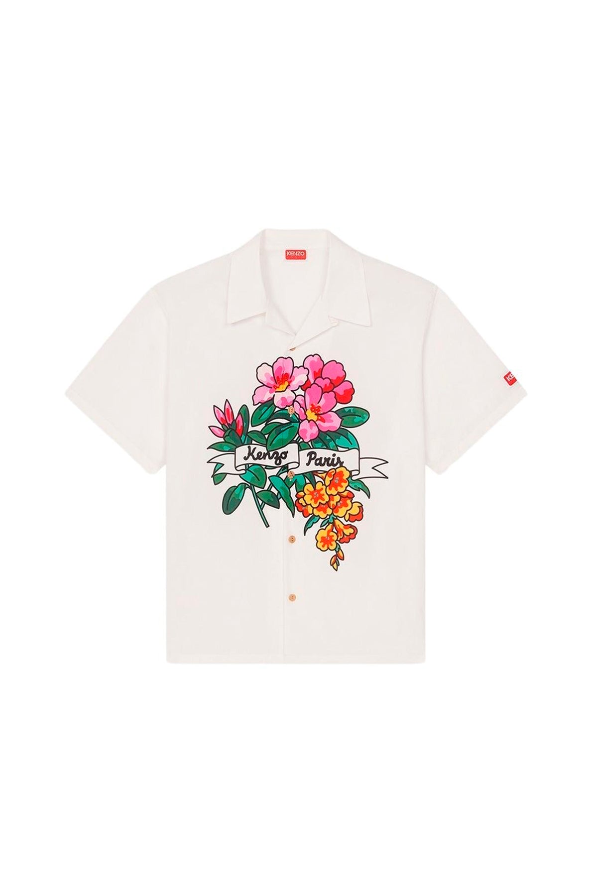 Chemise hawaïenne Aloha Flower Tattoo - Off White