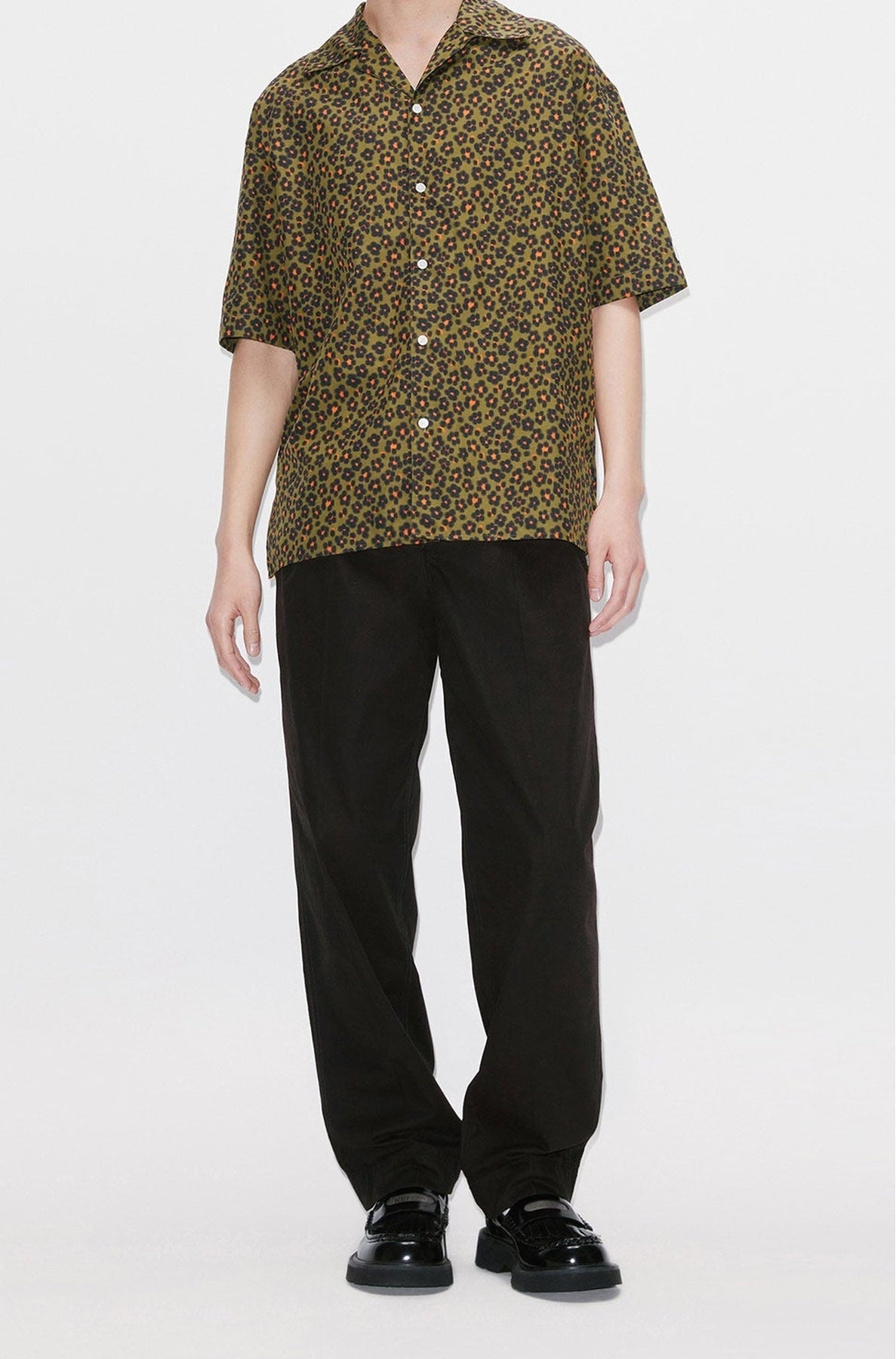 Chemise hawaïenne Hana Leopard - Khaki