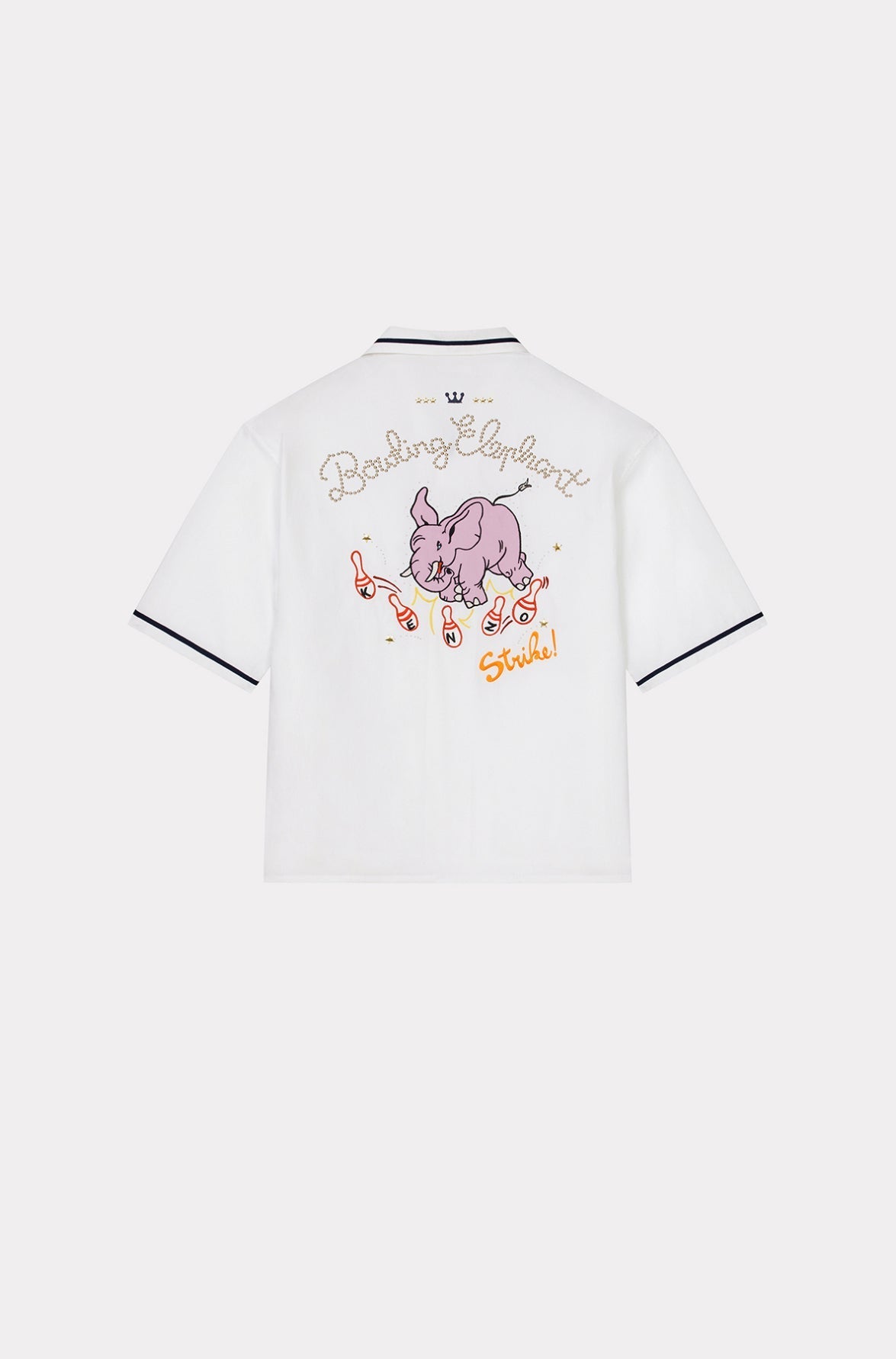 Chemise hawaïenne Bowling Elephant - Off White