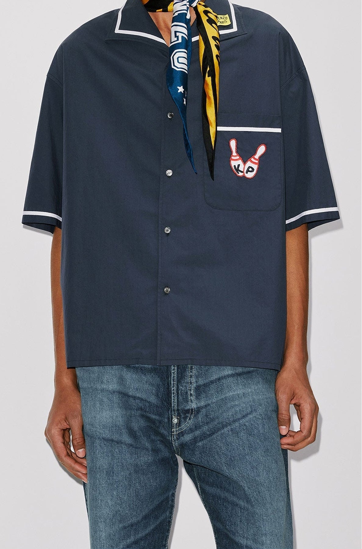 Chemise hawaïenne Bowling Elephant - Midnight Blue