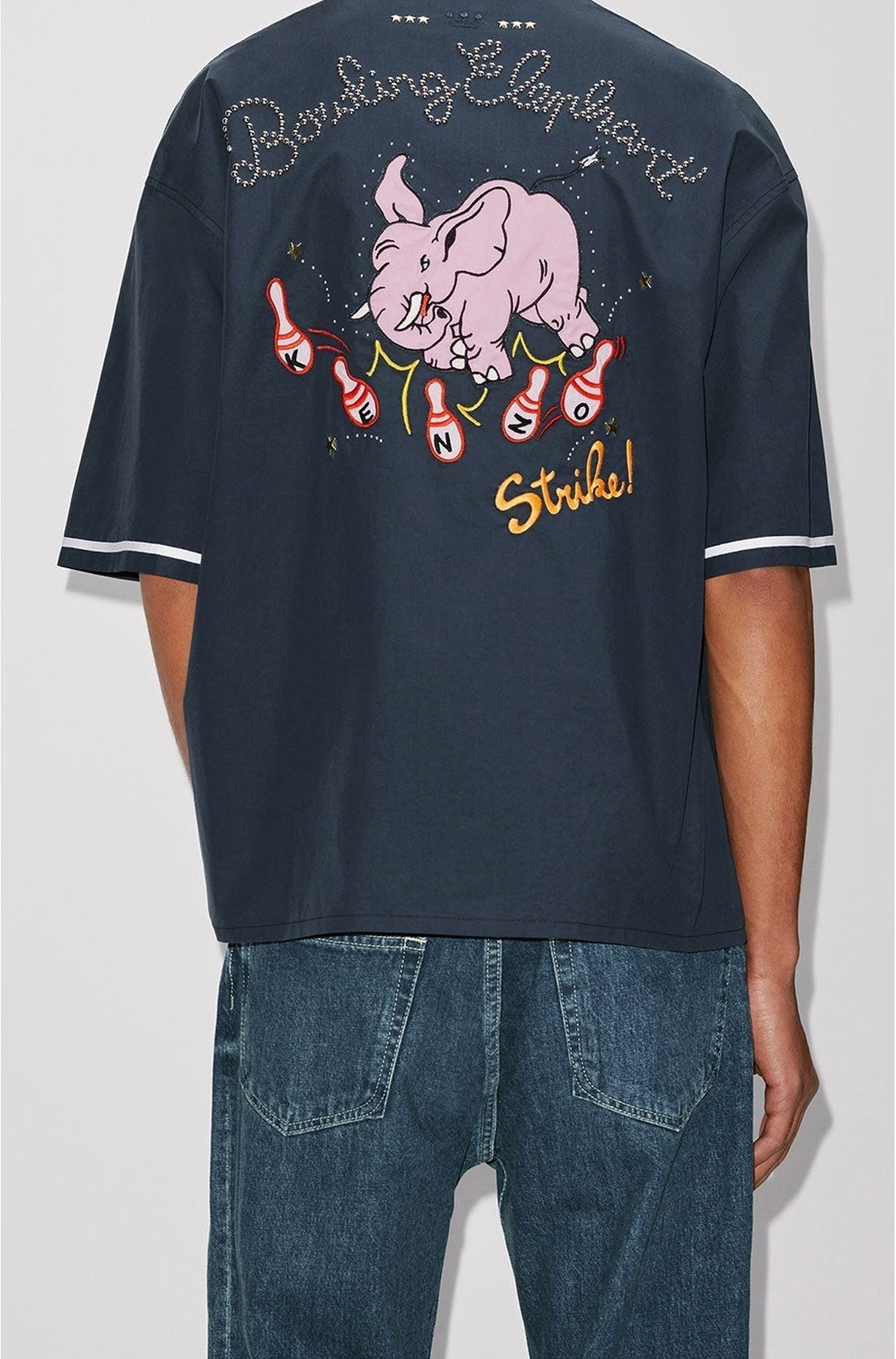 Chemise hawaïenne Bowling Elephant - Off White