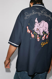 Chemise hawaïenne Bowling Elephant - Midnight Blue