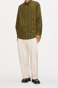 Chemise casual à carreaux - Khaki