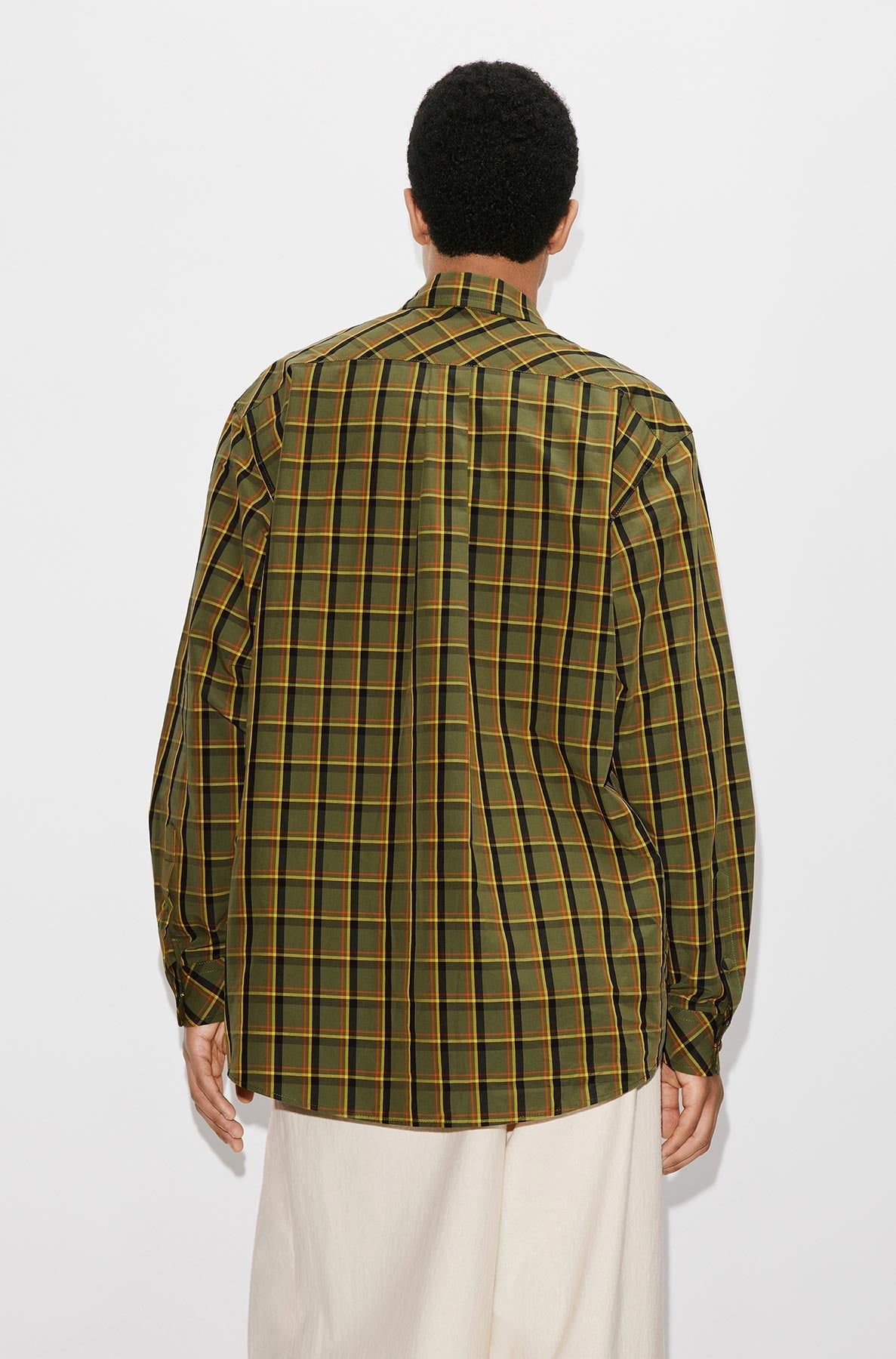 Chemise casual à carreaux - Khaki