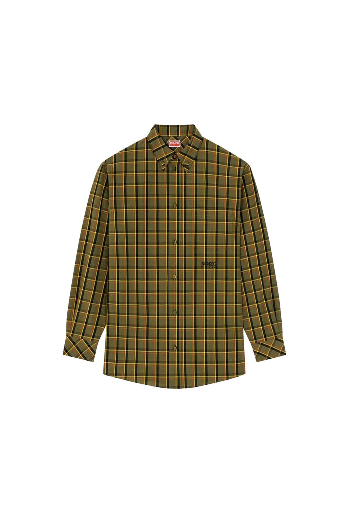 Chemise casual à carreaux - Khaki