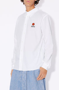 Chemise casual brodée Boke Flower - White