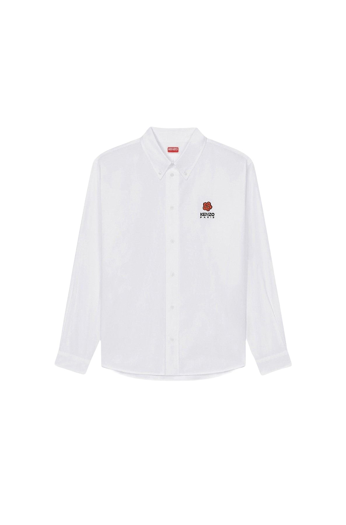 Chemise casual brodée Boke Flower - White
