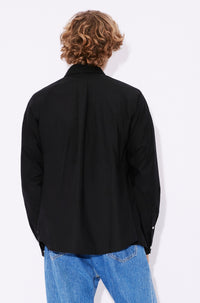 Chemise casual brodée Boke Flower - Black