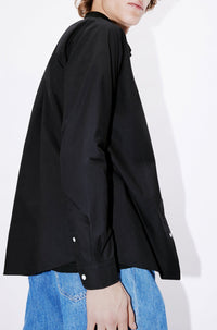 Chemise casual brodée Boke Flower - Black