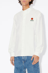 Chemise casual brodée Boke Flower - White