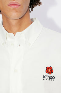 Chemise casual brodée Boke Flower - White