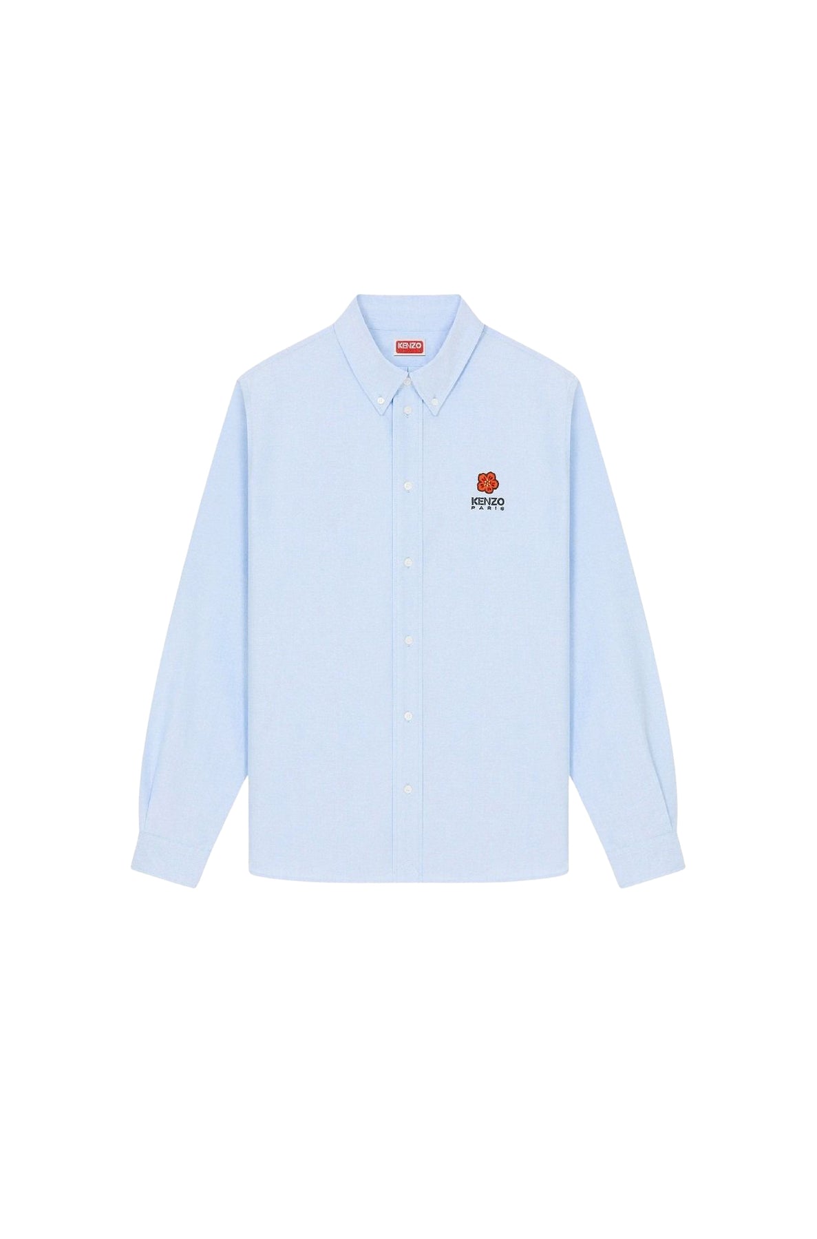 Chemise casual brodée Boke Flower - Sky Blue