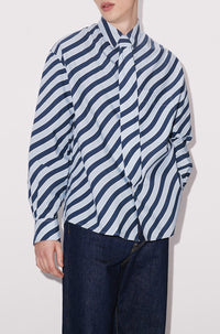 Chemise décontractée "Wavy Stripe" - Light Blue