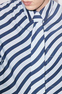 Chemise décontractée "Wavy Stripe" - Light Blue