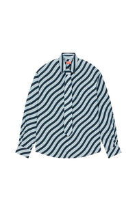 Chemise décontractée "Wavy Stripe" - Light Blue