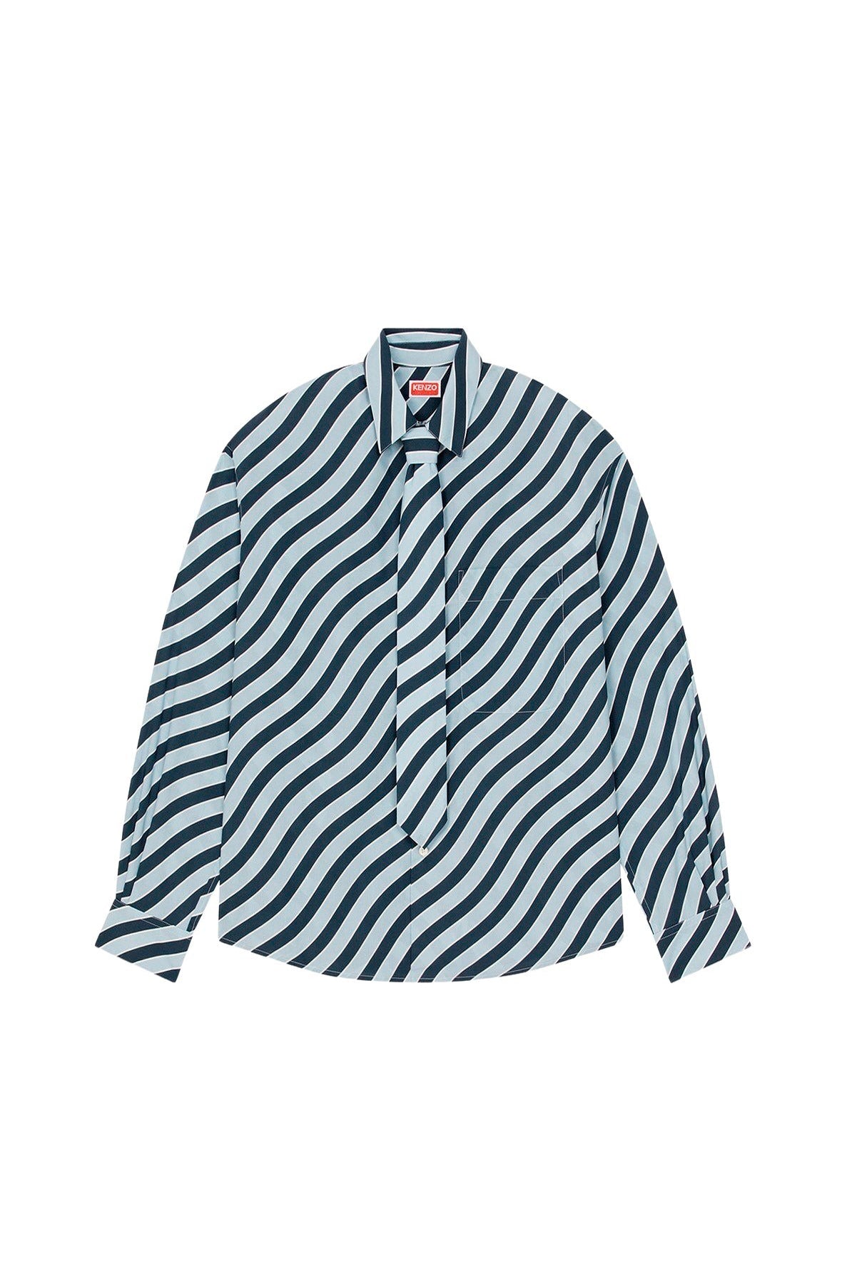 Chemise décontractée "Wavy Stripe" - Light Blue