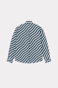 Chemise décontractée "Wavy Stripe" - Light Blue