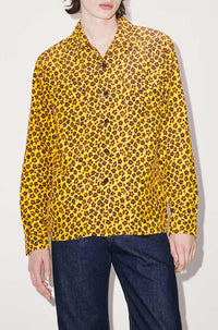 Chemise décontractée "Hana Leopard - Golden Yellow