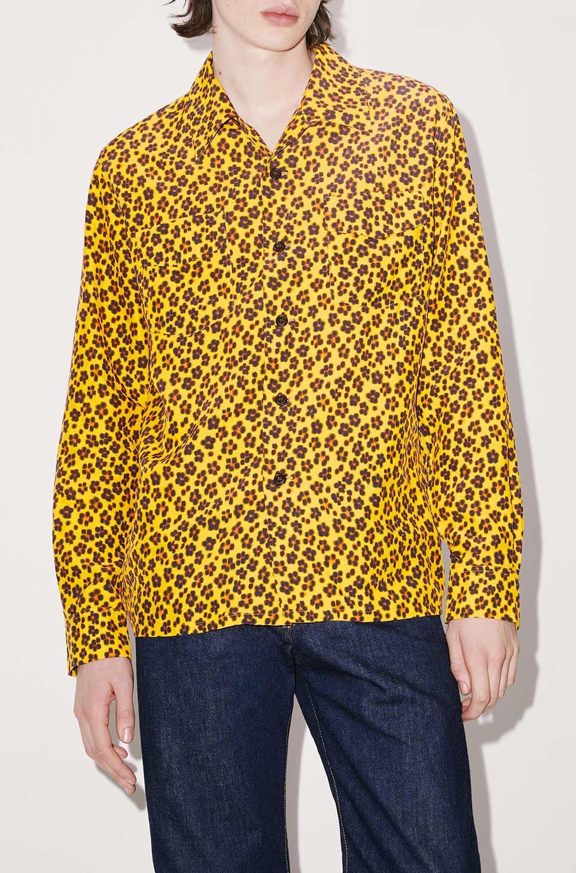 Chemise décontractée "Hana Leopard - Golden Yellow